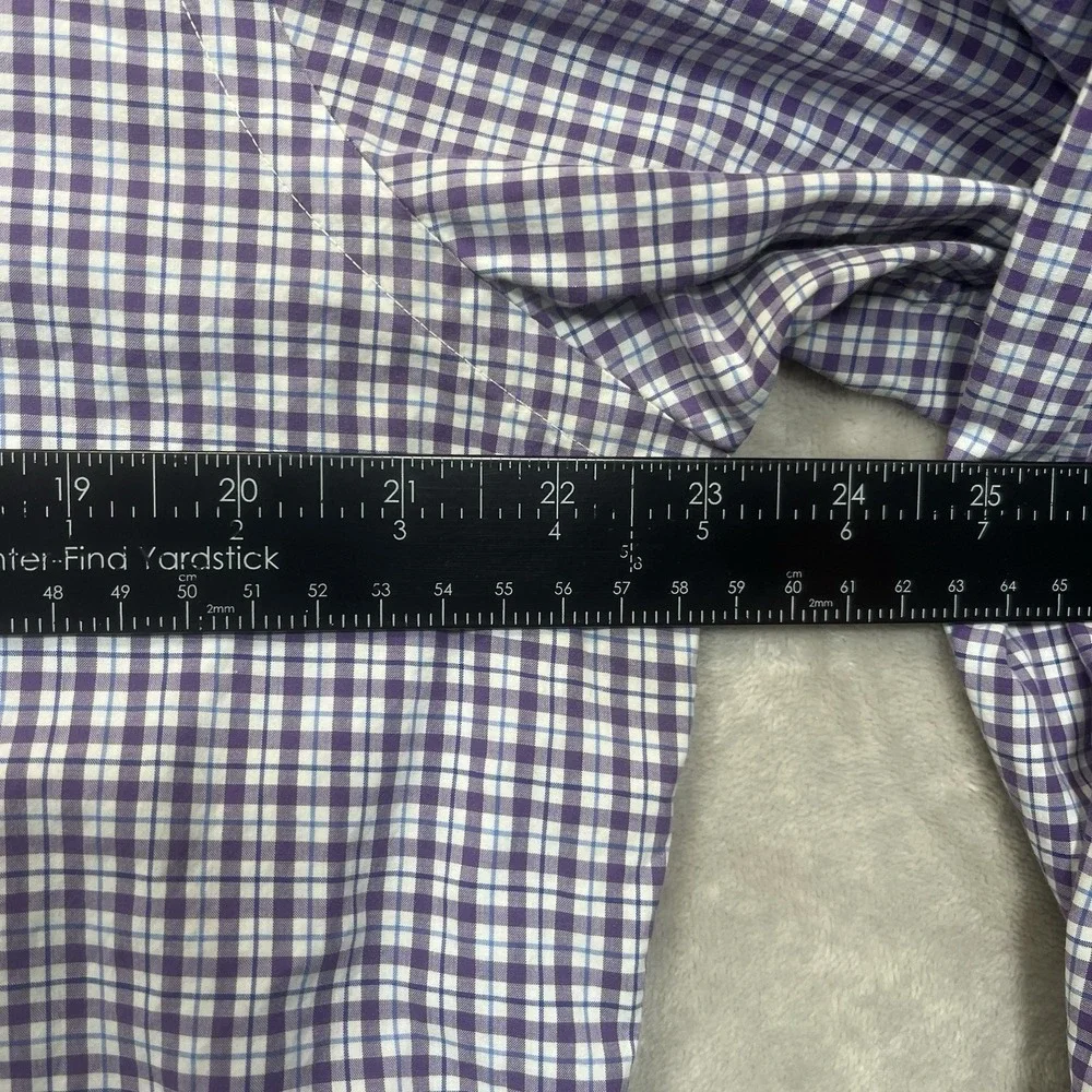 Polo Ralph Lauren Shirt M Blue Plaid Cotton Stretch Button Down Long Sleeve‎